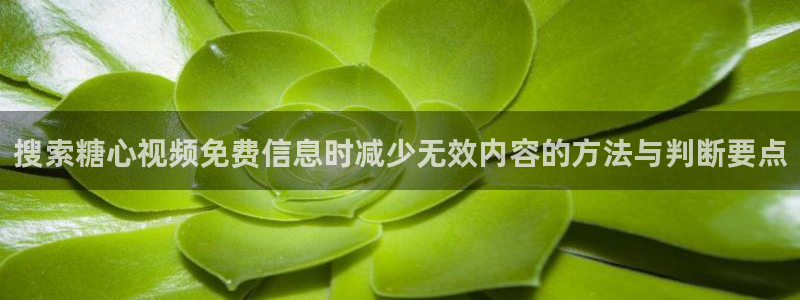 糖心在线观看免费高清:搜索糖心视频免费信息时减少无效内容的方法与判断要点